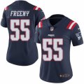 Womens Nike New England Patriots #55 Jonathan Freeny Limited Navy Blue Rush NFL Jersey