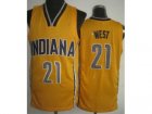 nba Indiana Pacers #21 David West Navy Yellow Jerseys(Revolution 30)