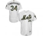 Men's Majestic New York Mets #34 Noah Syndergaard Authentic White 2016 Memorial Day Fashion Flex Base MLB Jersey