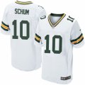 Mens Nike Green Bay Packers #10 Jacob Schum Elite White NFL Jersey