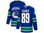 Men Adidas Vancouver Canucks #89 Sam Gagner Blue Home Authentic Stitched NHL Jersey