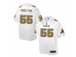 Nike Cleveland Browns #55 Danny Shelton Game White Pro Line Fashion NFL Jersey