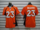 Nike Women NFL Denver Broncos #23 Willis McGahee Orange Jerseys