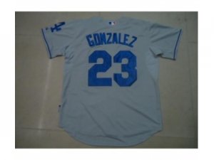 mlb jerseys los angeles dodgers #23 gonzalez grey[gonzalez]