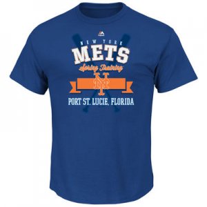 MLB Men\'s New York Mets Majestic 2016 Heart and Soul Spring Training T-Shirt - Blue