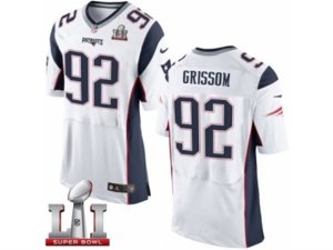 Mens Nike New England Patriots #92 Geneo Grissom Elite White Super Bowl LI 51 NFL Jersey