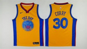 Warriors #30 Stephen Curry Gold City Edition Swingman Jersey