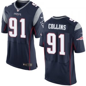 Nike New England Patriots #91 Jamie Collins Navy Blue Jerseys(Elite)