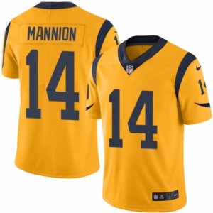 Mens Nike Los Angeles Rams #14 Sean Mannion Limited Gold Rush NFL Jersey