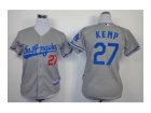 youth mlb jerseys los angeles dodgers #27 kemp grey