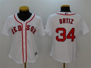 MLB boston red sox #34 ortiz White 2017 women jersey