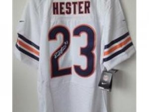 Nike NFL Chicago Bears #23 Devin Hester White Jerseys(Signed Elite)