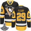 Youth Reebok Pittsburgh Penguins #29 Marc-Andre Fleury Premier Black Gold Third 2016 Stanley Cup Champions NHL Jersey