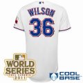 2011 world series mlb texans rangers #36 Wilson white[Cool Base]