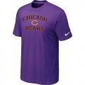 Chicago Bears Heart & Soul Purple T-Shirt