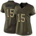 Women Nike Indianapolis Colts #15 Phillip Dorsett Green Salute to Service Jerseys