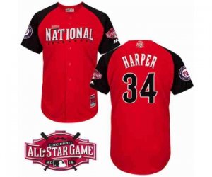 mlb 2015 all star jerseys washington nationals #34 harper red