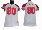 San Francisco 49ers #80 Jerry Rice White Women Field Flirt Fashi