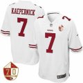 Men's San Francisco 49ers #7 Colin Kaepernick Nike White 70th Anniversary Patch Game Jersey