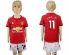 2017-18 Manchester United 11 MARTIAL Home Youth Soccer Jersey