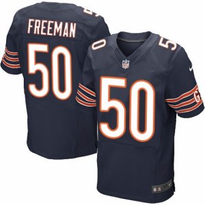 Men\'s Nike Chicago Bears #50 Jerrell Freeman Elite Navy Blue Team Color NFL Jersey