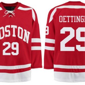 Boston University Terriers BU #29 Jake Oettinger Red Stitched