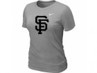 Women MLB San Francisco Giants Heathered L.Grey Nike Blended T-Shirt