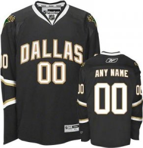 Customized Dallas Stars Jersey Black Home Man Hockey