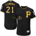 2016 Men Pittsburgh Pirates #21 Roberto Clemente Majestic Black Flexbase Authentic Collection player Jersey