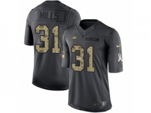 Men Nike Philadelphia Eagles #31 Jalen Mills Limited Black 2016 Salute to Service NFL Jersey