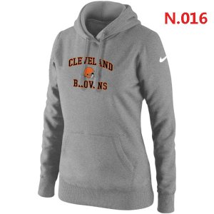 Women Cleveland Browns Logo Pullover Hoodie-3