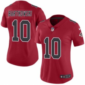 Women\'s Nike Atlanta Falcons #10 Steve Bartkowski Limited Red Rush NFL Jersey