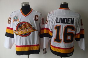 nhl vancouver canucks #16 linden white[ccm]c patch