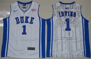 Duke Blue Devils #1 Kyrie Irving White Nike College NCAA Jersey