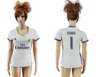 Womens Real Madrid #1 Navas Home Soccer Club Jersey