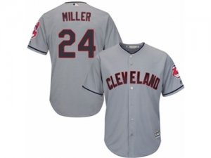 Youth Majestic Cleveland Indians #24 Andrew Miller Authentic Grey Road Cool Base MLB Jersey