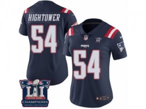 Womens Nike New England Patriots #54 Donta Hightower Limited Navy Blue Rush Super Bowl LI Champions NFL Jersey
