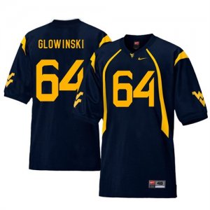 West Virginia Mountaineers #64 Mark Glowinski Navy College Football Jersey