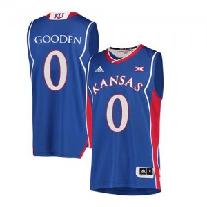 Kansas Jayhawks #0 Drew Gooden Blue Throwback College Basketball Jersey