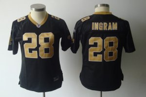 women\'s nfl new orleans saints #28 mark ingram black(2011)