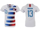 2018-19 USA 13 MORGAN Home Women Soccer Jersey