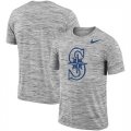 Seattle Mariners Nike Heathered Black Sideline Legend Velocity Travel Performance T-Shir