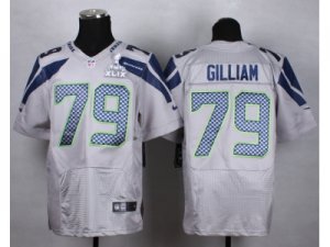 2015 Super Bowl XLIX Nike Seattle Seahawks #79 gilliam grey jerseys(Elite)