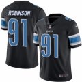 Mens Nike Detroit Lions #91 A'Shawn Robinson Limited Black Rush NFL Jersey