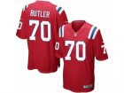 Men Nike New England Patriots #70 Adam Butler Game Red Alternate NFL Jersey