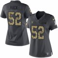 Women's Nike Oakland Raiders #52 Khalil Mack Limited Black 2016 Salute to Service NFL Jersey