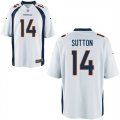 Nike Broncos #14 Courtland Sutton White Elite Jersey
