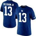 Nike New York Giants #13 BECKHAM JR Pride Name & Number T-Shirt blue