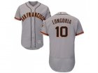 Men San Francisco Giants #10 Evan Longoria Grey Flexbase Authentic Collection Road Stitched Baseball Jersey