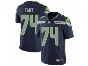 Mens Nike Seattle Seahawks #74 George Fant Vapor Untouchable Limited Steel Blue Team Color NFL Jersey